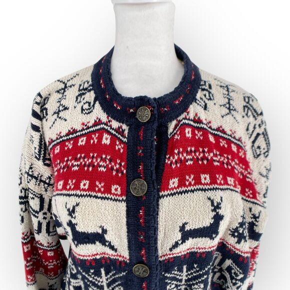 Woolrich Red and Blue Patterned Cardigan - Picture 3 of 10